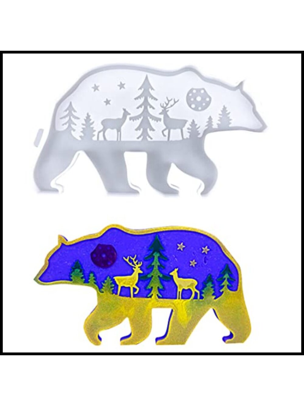 Silicone Polar Bear Resin Mold Coaster Casting Art Craft